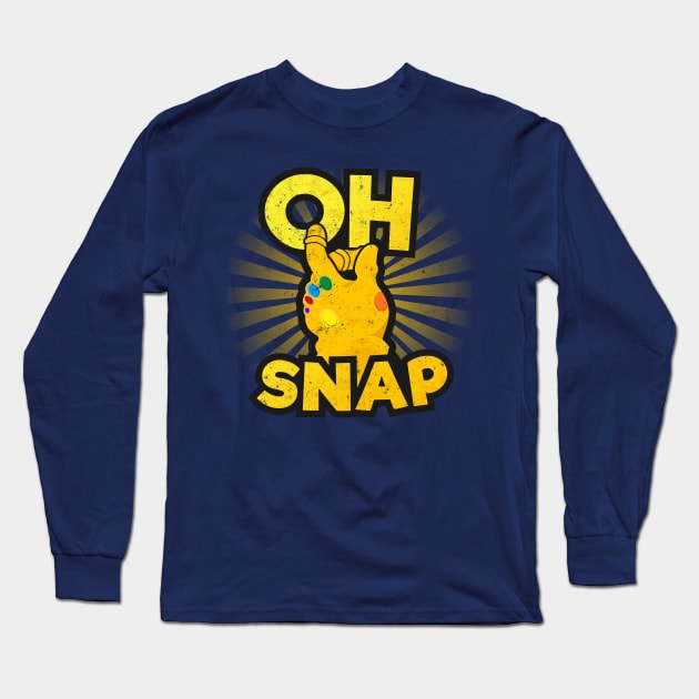 Oh Snap! - Distressed Long Sleeve T-Shirt by duckandbear